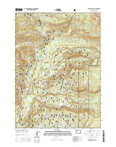 Hamaker Butte Oregon Current topographic map, 1:24000 scale, 7.5 X 7.5 Minute, Year 2014