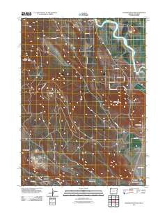 Hamaker Mountain Oregon Historical topographic map, 1:24000 scale, 7.5 X 7.5 Minute, Year 2011