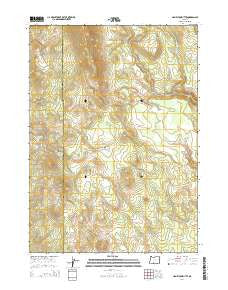 Hamelton Butte Oregon Current topographic map, 1:24000 scale, 7.5 X 7.5 Minute, Year 2014