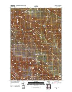 Hardman Oregon Historical topographic map, 1:24000 scale, 7.5 X 7.5 Minute, Year 2011