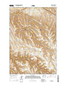 Hardman Oregon Current topographic map, 1:24000 scale, 7.5 X 7.5 Minute, Year 2014