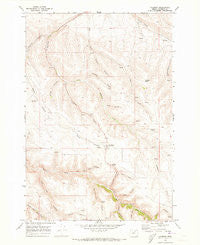 Hardman Oregon Historical topographic map, 1:24000 scale, 7.5 X 7.5 Minute, Year 1969