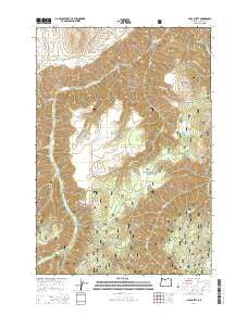 Harl Butte Oregon Current topographic map, 1:24000 scale, 7.5 X 7.5 Minute, Year 2014