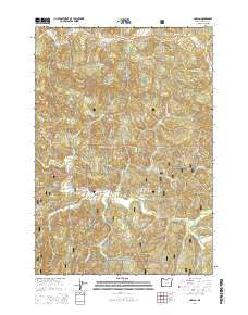 Harlan Oregon Current topographic map, 1:24000 scale, 7.5 X 7.5 Minute, Year 2014
