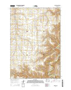 Harmony Oregon Current topographic map, 1:24000 scale, 7.5 X 7.5 Minute, Year 2014