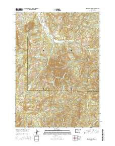 Harness Mountain Oregon Current topographic map, 1:24000 scale, 7.5 X 7.5 Minute, Year 2014