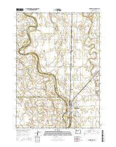 Harrisburg Oregon Current topographic map, 1:24000 scale, 7.5 X 7.5 Minute, Year 2014