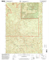 Harvey Mountain Oregon Historical topographic map, 1:24000 scale, 7.5 X 7.5 Minute, Year 1997
