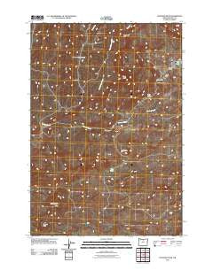 Hastings Peak Oregon Historical topographic map, 1:24000 scale, 7.5 X 7.5 Minute, Year 2011