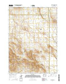 Hat Butte Oregon Current topographic map, 1:24000 scale, 7.5 X 7.5 Minute, Year 2014