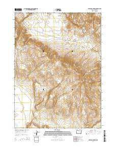 Hawks Mountain Oregon Current topographic map, 1:24000 scale, 7.5 X 7.5 Minute, Year 2014