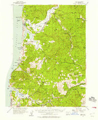 Hebo Oregon Historical topographic map, 1:62500 scale, 15 X 15 Minute, Year 1955