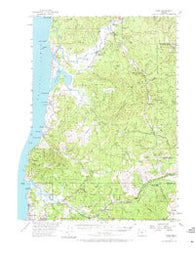 Hebo Oregon Historical topographic map, 1:62500 scale, 15 X 15 Minute, Year 1955