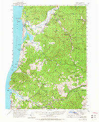 Hebo Oregon Historical topographic map, 1:62500 scale, 15 X 15 Minute, Year 1955