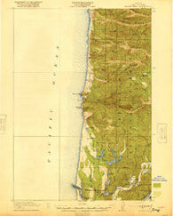 Heceta Head Oregon Historical topographic map, 1:62500 scale, 15 X 15 Minute, Year 1920