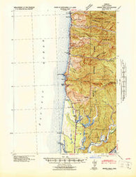 Heceta Head Oregon Historical topographic map, 1:62500 scale, 15 X 15 Minute, Year 1942