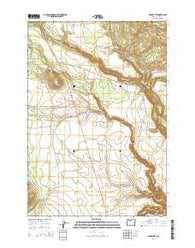 Hehe Butte Oregon Current topographic map, 1:24000 scale, 7.5 X 7.5 Minute, Year 2014