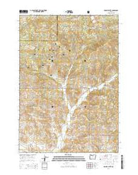 Hensley Butte Oregon Current topographic map, 1:24000 scale, 7.5 X 7.5 Minute, Year 2014