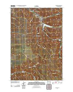 Heppner Oregon Historical topographic map, 1:24000 scale, 7.5 X 7.5 Minute, Year 2011