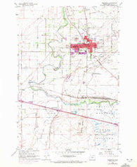 Hermiston Oregon Historical topographic map, 1:24000 scale, 7.5 X 7.5 Minute, Year 1962