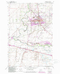 Hermiston Oregon Historical topographic map, 1:24000 scale, 7.5 X 7.5 Minute, Year 1962