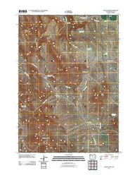 Hickey Basin Oregon Historical topographic map, 1:24000 scale, 7.5 X 7.5 Minute, Year 2011