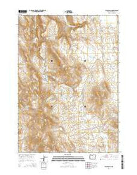 Hickey Basin Oregon Current topographic map, 1:24000 scale, 7.5 X 7.5 Minute, Year 2014