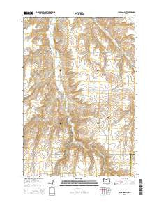 Hickland Butte Oregon Current topographic map, 1:24000 scale, 7.5 X 7.5 Minute, Year 2014