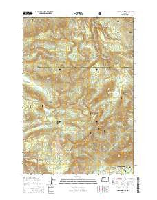Hickman Butte Oregon Current topographic map, 1:24000 scale, 7.5 X 7.5 Minute, Year 2014