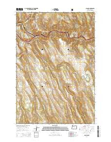 Hilgard Oregon Current topographic map, 1:24000 scale, 7.5 X 7.5 Minute, Year 2014