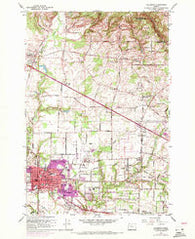 Hillsboro Oregon Historical topographic map, 1:24000 scale, 7.5 X 7.5 Minute, Year 1961