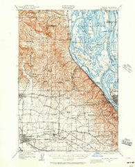 Hillsboro Oregon Historical topographic map, 1:62500 scale, 15 X 15 Minute, Year 1915