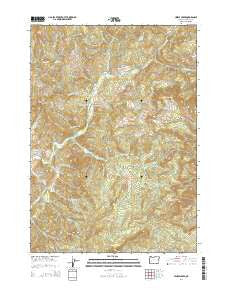 Hinkle Creek Oregon Current topographic map, 1:24000 scale, 7.5 X 7.5 Minute, Year 2014