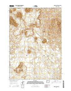Hogback Butte Oregon Current topographic map, 1:24000 scale, 7.5 X 7.5 Minute, Year 2014