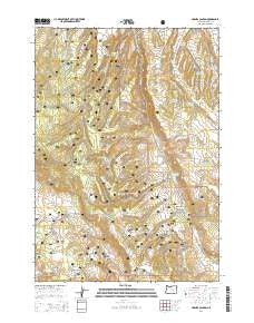 Holmes Canyon Oregon Current topographic map, 1:24000 scale, 7.5 X 7.5 Minute, Year 2014