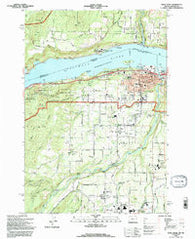 Hood River Oregon Historical topographic map, 1:24000 scale, 7.5 X 7.5 Minute, Year 1994