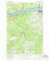 Hood River Oregon Historical topographic map, 1:62500 scale, 15 X 15 Minute, Year 1957
