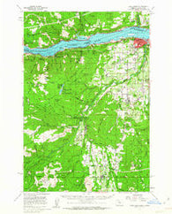 Hood River Oregon Historical topographic map, 1:62500 scale, 15 X 15 Minute, Year 1957