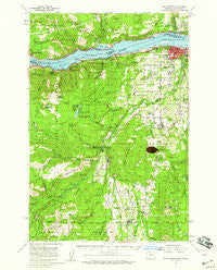Hood River Oregon Historical topographic map, 1:62500 scale, 15 X 15 Minute, Year 1957