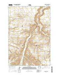 Horn Butte Oregon Current topographic map, 1:24000 scale, 7.5 X 7.5 Minute, Year 2014