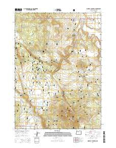 Horsefly Mountain Oregon Current topographic map, 1:24000 scale, 7.5 X 7.5 Minute, Year 2014