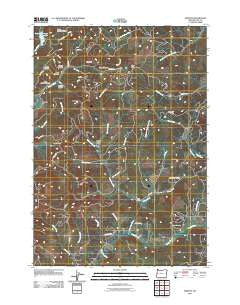 Horton Oregon Historical topographic map, 1:24000 scale, 7.5 X 7.5 Minute, Year 2011