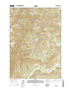 Horton Oregon Current topographic map, 1:24000 scale, 7.5 X 7.5 Minute, Year 2014