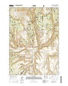 Hughet Valley Oregon Current topographic map, 1:24000 scale, 7.5 X 7.5 Minute, Year 2014