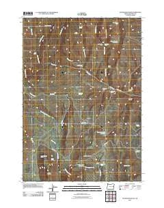Hunter Mountain Oregon Historical topographic map, 1:24000 scale, 7.5 X 7.5 Minute, Year 2011