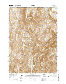 Hurley Flat Oregon Current topographic map, 1:24000 scale, 7.5 X 7.5 Minute, Year 2014