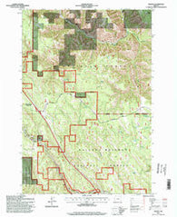 Huron Oregon Historical topographic map, 1:24000 scale, 7.5 X 7.5 Minute, Year 1995