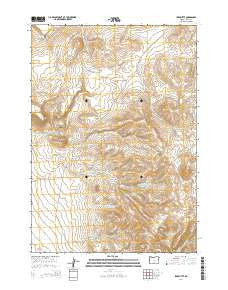 Ibex Butte Oregon Current topographic map, 1:24000 scale, 7.5 X 7.5 Minute, Year 2014