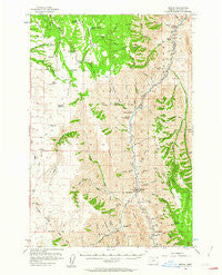 Imnaha Oregon Historical topographic map, 1:62500 scale, 15 X 15 Minute, Year 1954