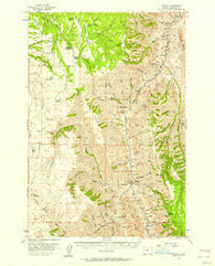 Imnaha Oregon Historical topographic map, 1:62500 scale, 15 X 15 Minute, Year 1954